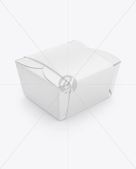 Paper Food Box in Sleeve Mockup