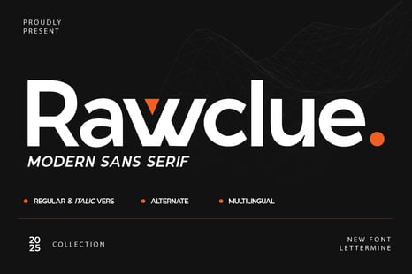 Rawclue - Modern Sans Serif - Magazine font