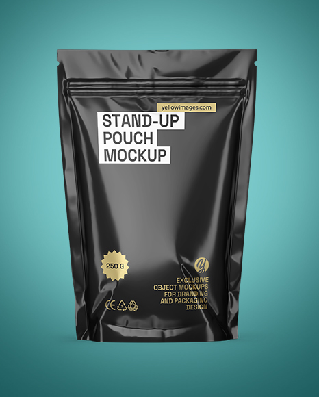 Glossy Stand-up Pouch Mockup