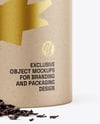 Kraft Paper Tube with Tea Mockup