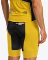 Man Wearing Cycling Jersey and Bib Shorts Mockup