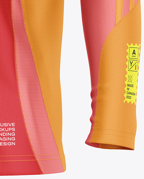 Training Long Sleeve Jersey Mockup - Half Side view