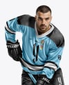 Man Wearing Full Ice Hockey Kit Mockup