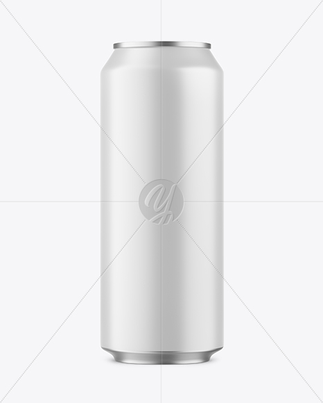 500ml Matte Aluminium Drink Can Mockup