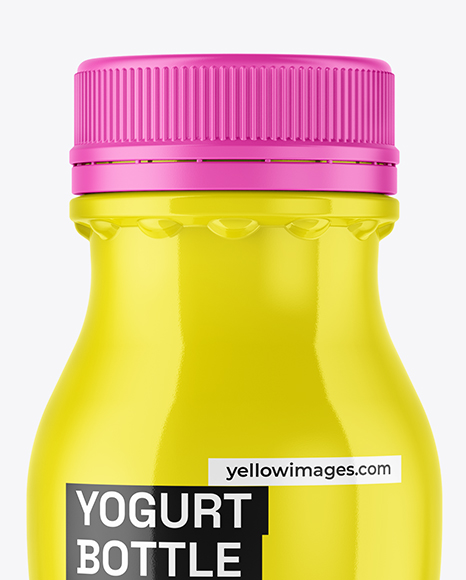 Glossy Yogurt Bottle Mockup
