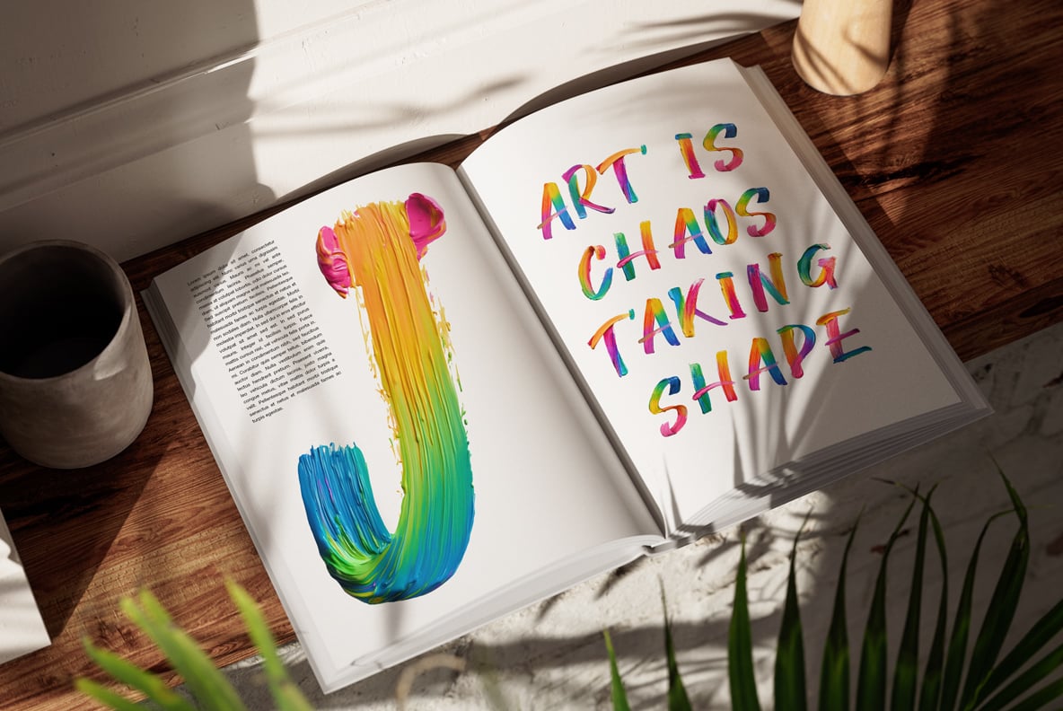 Rainbow Brush Font