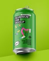 Aluminium Can With Matte Finish Mockup