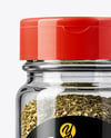 Glass Spice Jar with Oregano Mockup