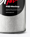 Clear Glass Jar with Fine Salt Mockup