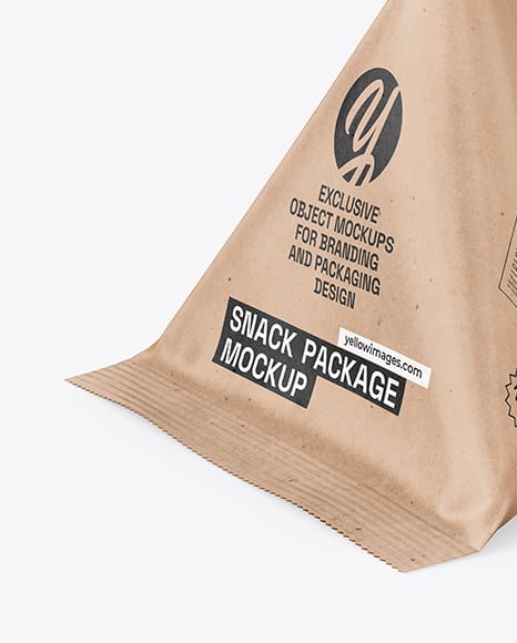 Kraft Triangular Package Mockup