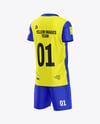 Kids Sports Kit Mockup - Back Half Side View