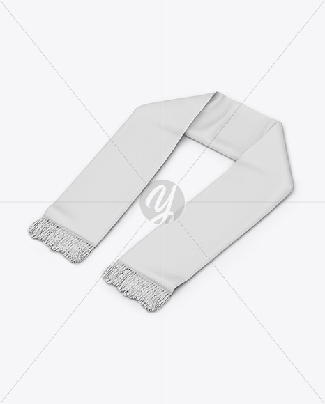 Fan Scarf Mockup - Half Side View