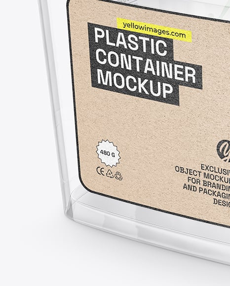 Clear Plastic Food Container Mockup