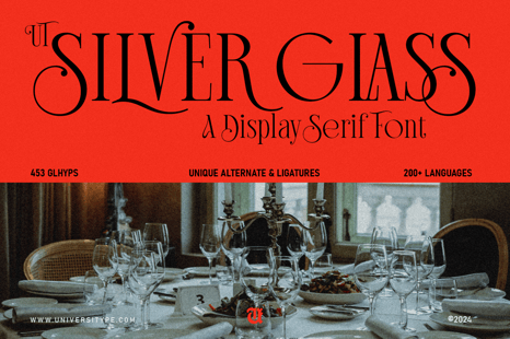 UT Silver Glass - A Display Serif Font - Fonts