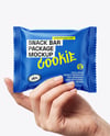 Matte Snack Pack in a Hand Mockup