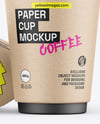 Paper Cups in Kraft Paper Holders Mockup