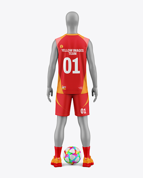 Training Sleeveless Kit Mockup - Back View