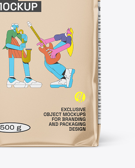 Kraft Paper Coffee Bag Mockup