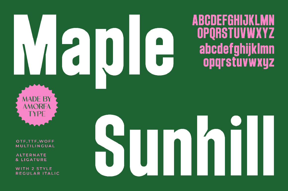 Maple Sunhill Modern Sans Display
