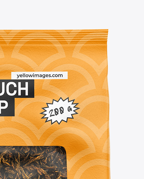 Paper Pouch w/ Dry Black Tea Mockup