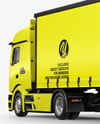 Semi Trailer Truck Mockup - Back Half Side View