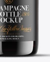 Amber Glass Champagne Bottle Mockup