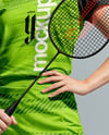 Woman Wearing Badminton Uniform Mockup