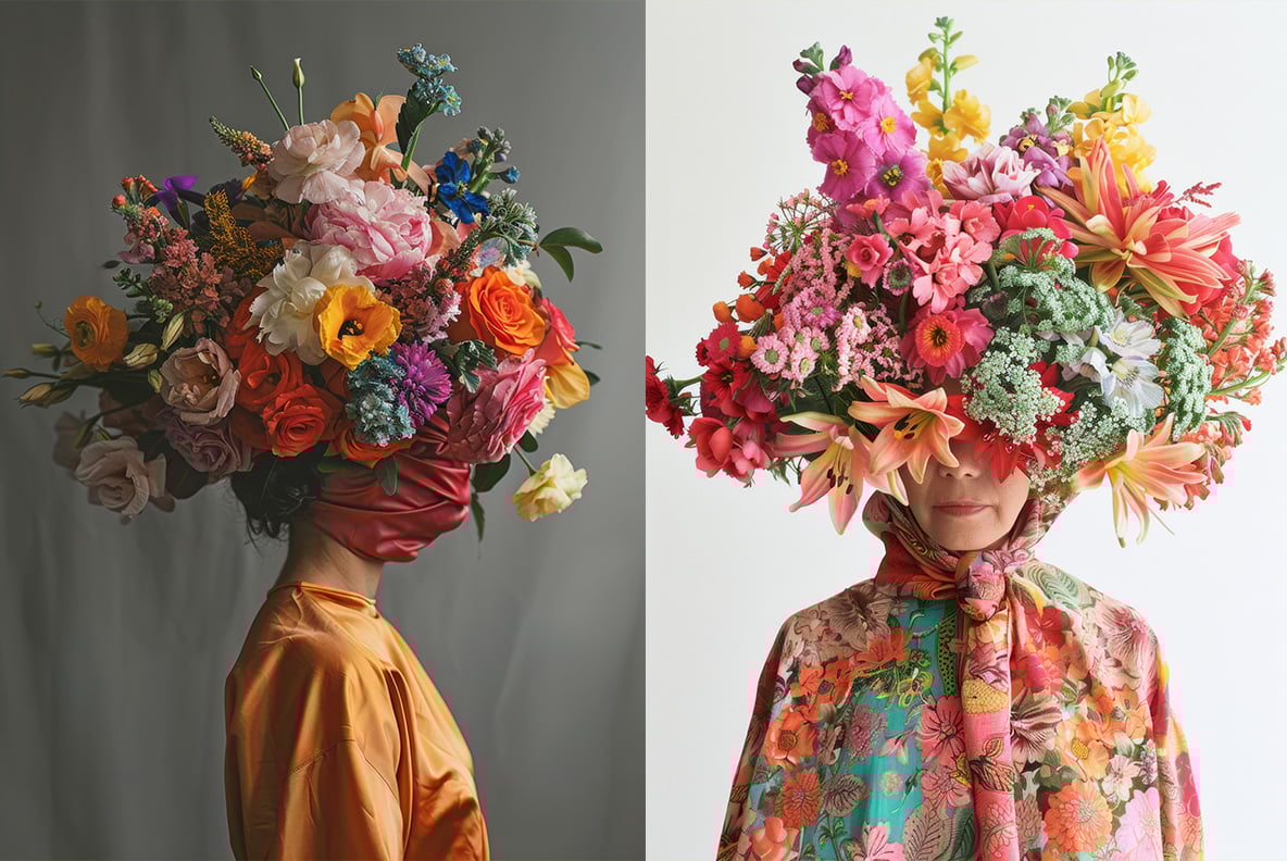 Head bouquet - 42 images
