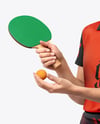 Asian Woman Wearing Table Tennis Uniform Mockup