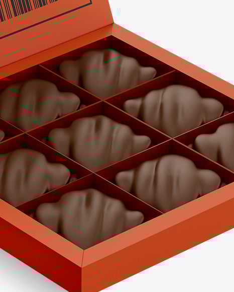 Box with Chocolates Mockup