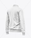 Satin Varsity Zip-Up Jacket Mockup