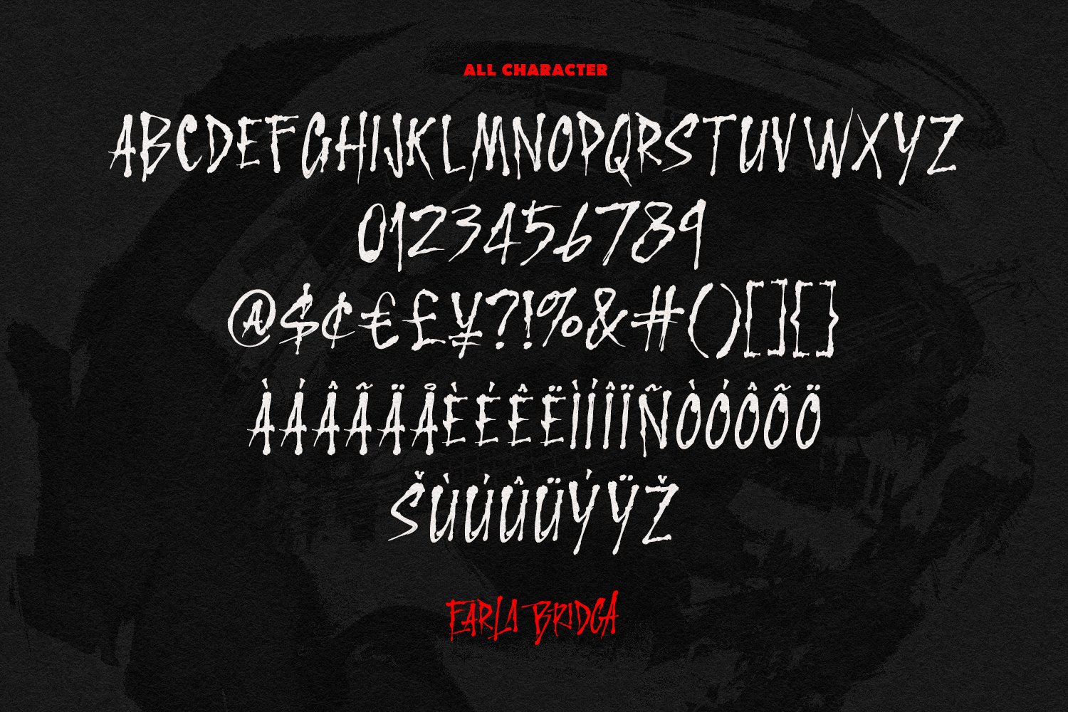 Earla Bridga Metal Energy Brush Font