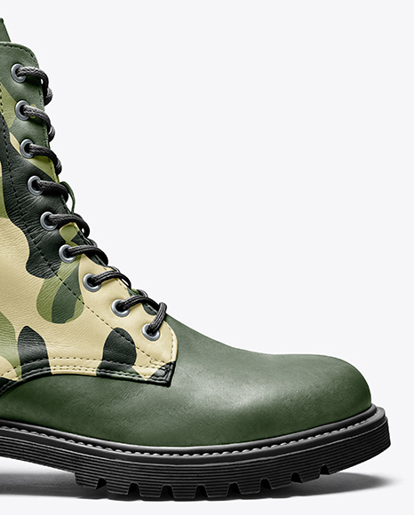Women's Combat Boot Mockup