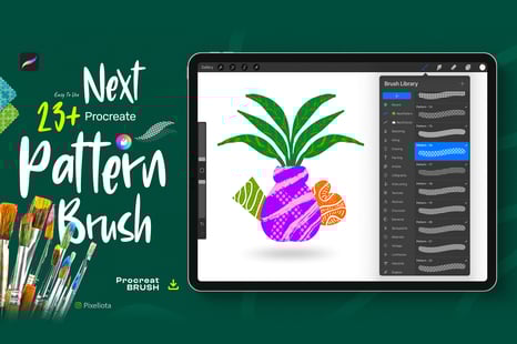 Next Pattern ✦ Free Procreate Brushes Set - Grid shapes