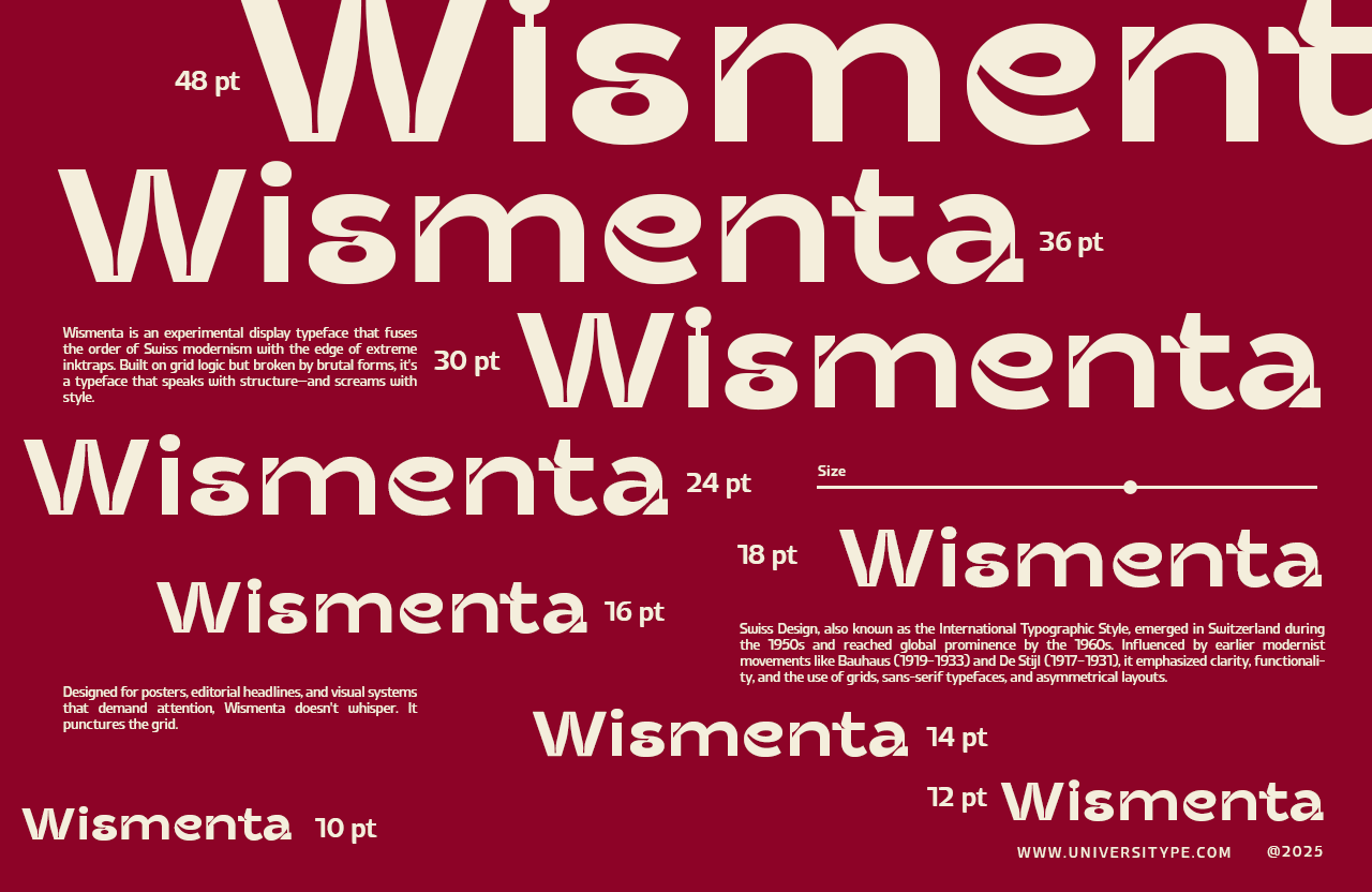 UT Wismenta - An Extreme Inktrap Sans Serif