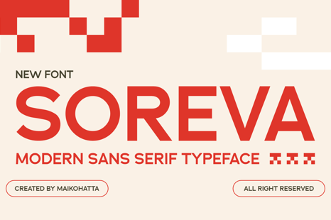 Soreva - Modern Sans Serif Typeface - Creative Store