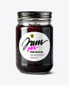 Jar with Black Grape Jam Mockup