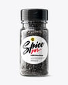 Glass Jar with Black Sea Salt Mockup