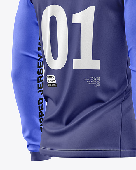 Jersey Mockup - Back Half Side View