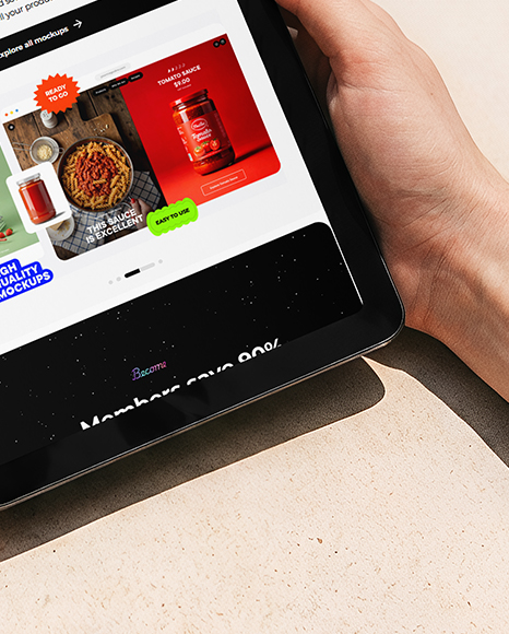 Ipad in Hands Mockup