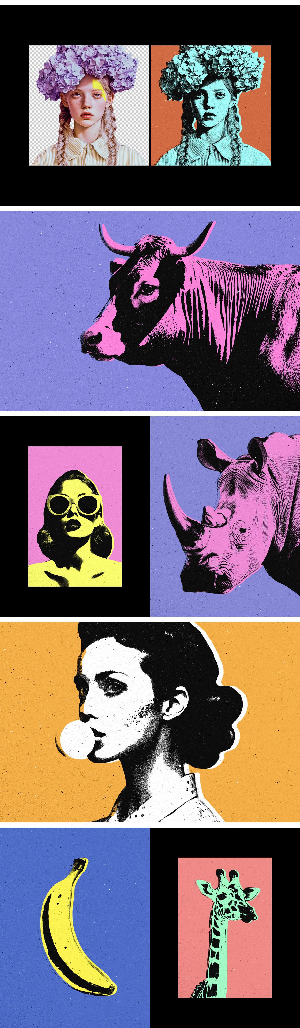 Pop Art Cartoons Photo Effect