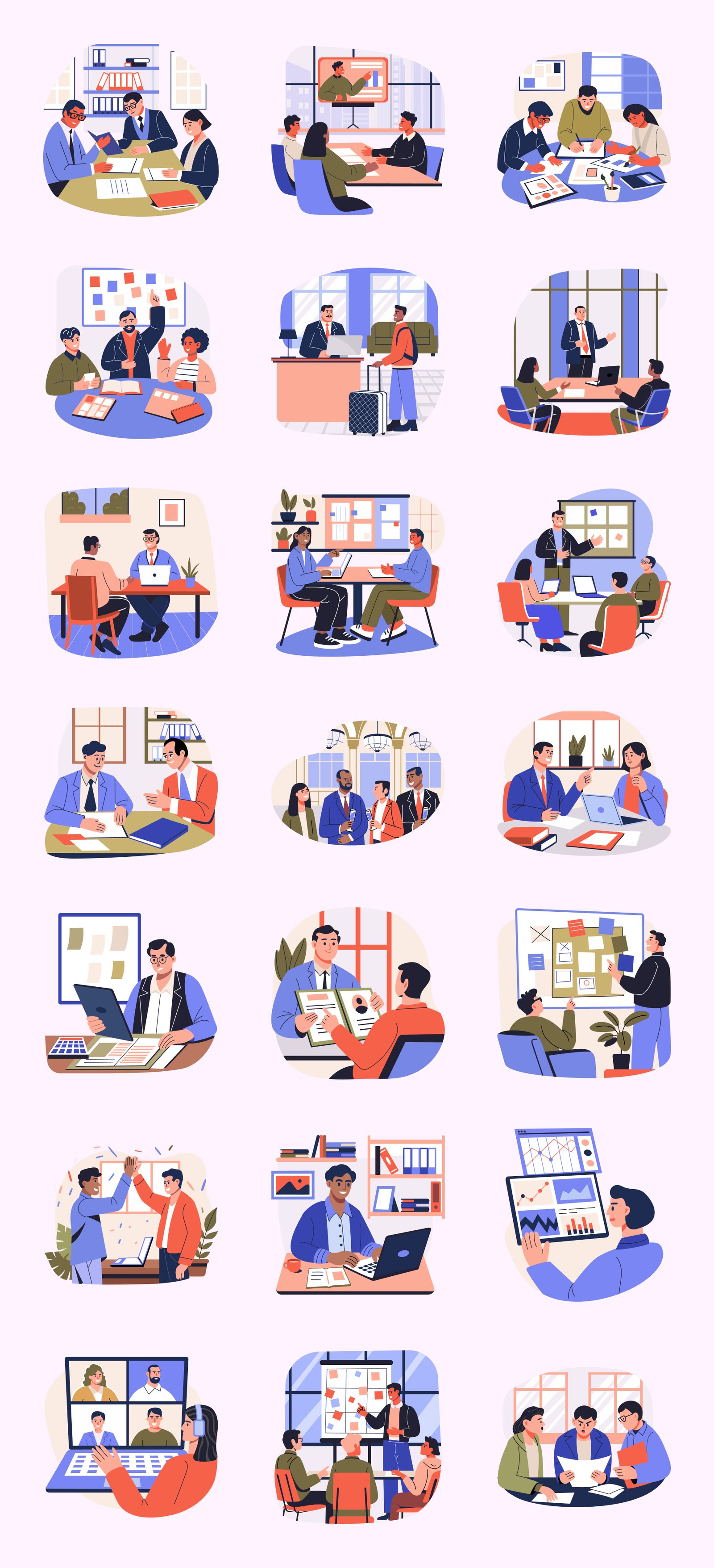 Corporate Vector Illustration Set