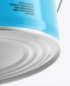 Glossy Tin Can w/ Metallic Handle Mockup