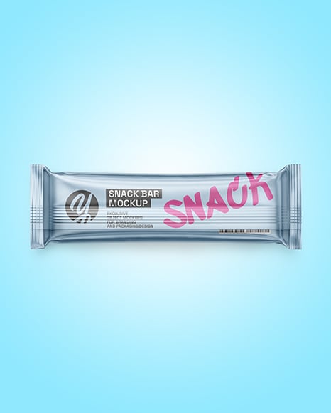 Matte Metallic Snack Package Mockup
