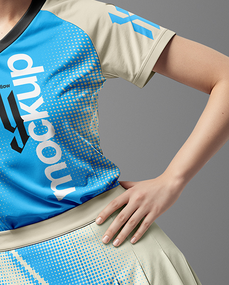 Woman Wearing Table Tennis Uniform Mockup