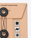 Kraft Paper Envelope with String Mockup