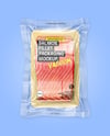 Clear Plastic Flow-Pack with Salmon Fish Fillet Mockup