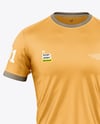 Round Collar Rugby Jersey Mockup - Front View