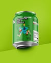 Aluminium Can With Glossy Finish Mockup