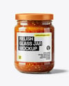 Jar with Sweet Relish Sauce Mockup